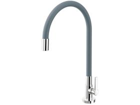 Torneira Gourmet Cozinha Mesa Flexível Docol Galiflex Cinza