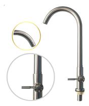 Torneira Gourmet Cozinha Mesa Inox 304 Escovado Bica Alta