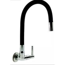 Torneira Gourmet Cozinha Parede Flexível Preto