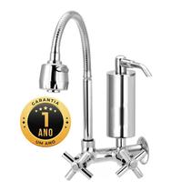 Torneira Gourmet Cromado Flexível Com Filtro Blindado Parede Cozinha Exclusiva Torneira Gourmet Cromado Flexível Com Filtro Blindado Parede Cozinha Exclusiva