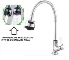 Torneira Gourmet De Bancada Luxo Para Cozinha 1/4 De Volta