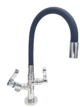 Torneira Gourmet De Mesa Bica Flexível Preta, Saída Máquina