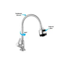 Torneira Gourmet De Mesa Flexível Cozinha ¼ De Volta Cromo