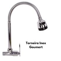 Torneira Gourmet de Parede com Ducha Para Cozinha Inox
