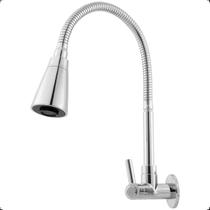 Torneira Gourmet de Parede para Cozinha com Bica Flexível e 2 Jatos em ABS