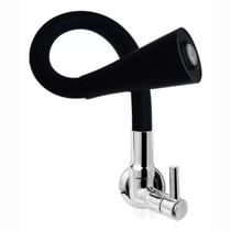 Torneira Gourmet de Parede Robusta 3/4" com Cano Flexível Preto e Ducha de 2 Jatos - CasaGrande Mundial
