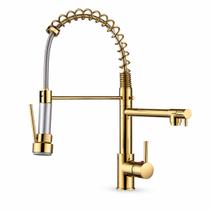 Torneira Gourmet Dourada 50cm Monocomando Belcca Bancada Cozinha Bica 360 TGM50CBZ Torneira Gourmet Dourada 50cm Monocomando Belcca Bancada Cozinha Bica 360 TGM50CBZ