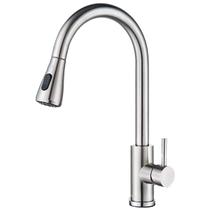 Torneira Gourmet Dupla Função para Cozinha e Bancada Monocomando Misturador, com Extensor Spray Aço Inox Escovado FC-13