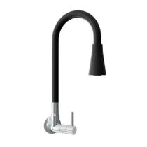 Torneira gourmet egaplast preta cr. pare 1/4 al 53cm