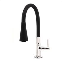 Torneira Gourmet Emborrachada Preta Cone Parede Black