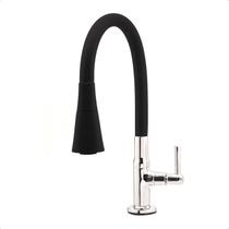 Torneira Gourmet Emborrachada Preta Mesa Cone Bancada Black