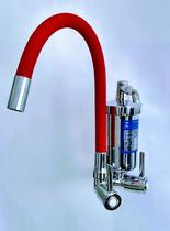 Torneira Gourmet filtro C-61 tubo Flexível Vermelho Parede 1/4 volta - Reino das Torneiras