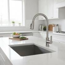 Torneira Gourmet Flexivel 80cm Prateada Monocomando 2 Jatos
