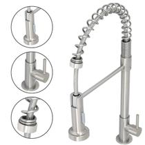 Torneira Gourmet Flexível Bancada Cozinha Água Fria Escovada