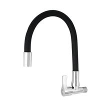 Torneira Gourmet Flexível Cozinha Parede 1/4 Volta Cromada Preta Luxo Design Moderno Fácil Instalação Prática Sofisticada - Otio