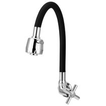 Torneira Gourmet Flexível Cozinha Parede Preta C62 Torneira Gourmet Flexível Cozinha Parede Preta C62