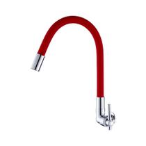 Torneira Gourmet Flexível de Parede Prizi Giro Vermelha