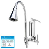 Torneira Gourmet Flexível Filtro Parede Cone Cromada C61 CasaGrande Mundial