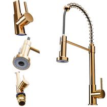 Torneira Gourmet Flexível Monocomando Rosê Gold Bancada Pia Torneira Gourmet Flexível Monocomando Rosê Gold Bancada Pia
