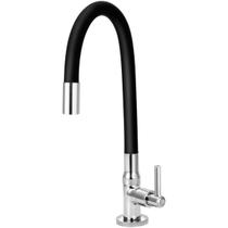 Torneira Gourmet Flexível Para Cozinha Mesa Preta 1/4 De Volta C34 Luxo CasaGrande Mundial