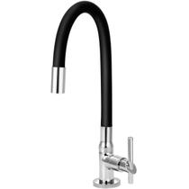 Torneira Gourmet Flexível Para Cozinha Mesa Preta 1/4 de Volta C61 CasaGrande Mundial