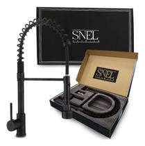 Torneira Gourmet Inox 50cm Premium Snel Metais Cozinha Bica Alta Flexível Monocomando