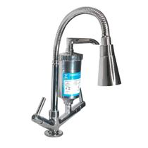 Torneira Gourmet Metal Conico 2 Jatos Com Filtro Base Mesa