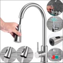 Torneira Gourmet Misturador Monocomando Prata Escovado Torneira Gourmet Misturador Monocomando Prata Escovado