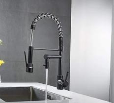 Torneira Gourmet Monocomando Com Ducha 50cm. Preta Fosca Torneira Gourmet Monocomando Com Ducha 50cm. Preta Fosca