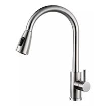 Torneira Gourmet Monocomando Com Extensor Ducha Luxo Inox