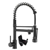 Torneira Gourmet Monocomando Cozinha Dois Jatos Misturador Agua Quente Aerador Bancada Pia Mesa Luxo Area Externa