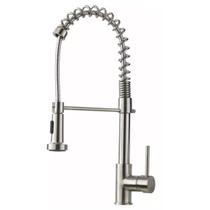 Torneira Gourmet Monocomando Cozinha Luxo Inox Misturador Agua Fria Quente Mesa Pia Bancada Area Externa Resistente