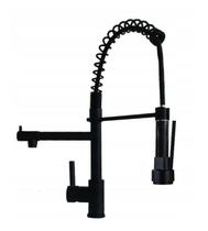 Torneira Gourmet Monocomando Cozinha Spray Ducha Extensível Escovado Gourmet Pia Inox 304 Qualidade Premium Preta