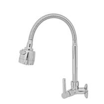 Torneira Gourmet Monocomando De Cozinha Tubo Bica Móvel Flexível De Mesa Arejador Com 02 Jatos