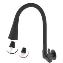 Torneira Gourmet Monocomando De Cozinha Tubo Bica Móvel Flexível De Mesa Arejador Com 02 Jatos