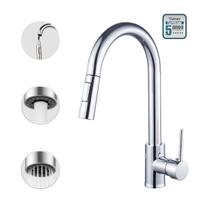 Torneira Gourmet Monocomando de Mesa Cozinha Giratória Extensível Cromado V126 Vimer