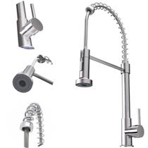 Torneira Gourmet Monocomando Escovada Pia Bancada Flexível