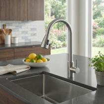 Torneira gourmet monocomando premium com extensor escovada