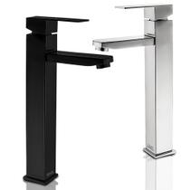 Torneira Gourmet Para Banheiro Quadrada Longa Cromado Snel