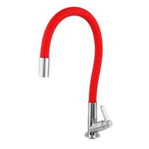 Torneira Gourmet Para Cozinha Flexivel Para Bancada 1/4 De Volta Vermelho Linha Color