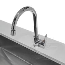 Torneira Gourmet Para Cozinha Modelo com Corpo Giratório Bico Aerador 360º Inox Com Função Misturador Monocomando Água Fria e Quente