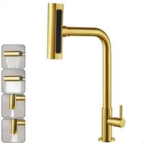 Torneira Gourmet para Pia de Cozinha 4 Jatos, Extensível, Rotação 360, Multifuncional em Metal para Bancada Torneira Gourmet para Pia de Cozinha 4 Jatos, Extensível, Rotação 360, Multifuncional em Metal para Bancada