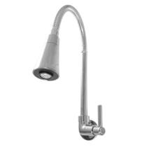 Torneira Gourmet Parede Cromada Flexível Cone 2 Jatos Del Metais