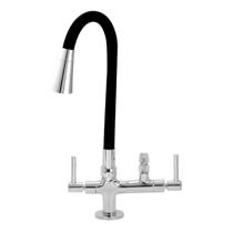 Torneira Gourmet Pia Bancada Mesa Saida Filtro Purificador Metal 1/4 de volta