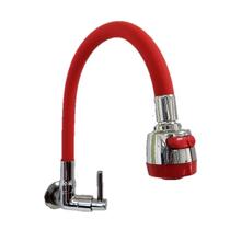 Torneira Gourmet Pia Parede Colorida Vermelha Dois Jatos