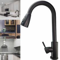 Torneira Gourmet Pull Down Cozinha Monocomando Agua Quente Fria Bancada Cuba Mesa Limpeza