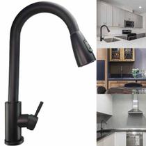 Torneira Gourmet Pull Down Monocomando Cozinha Agua Quente Fria Flexivel Mesa Bancada Cuba Lava Louça Limpeza Resistente