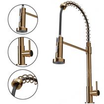 Torneira Gourmet Rosê Gold Bancada Cozinha Água Fria