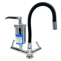 Torneira Gourmet Slim Preto Com Filtro Bancada Mesa Crie & Construa