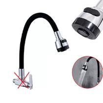 Torneira Gourmet Tubo Flexível 360º com Bico Arejador Removível Dois Modos de Água Jato e Ducha Torneira Gourmet Tubo Flexível 360º com Bico Arejador Removível Dois Modos de Água Jato e Ducha